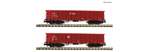 Fleischmann 830251 2-tlg. Set: Offene Güterwagen, DB AG, ep VI, SPOR N, KOMMENDE NYHED 2022