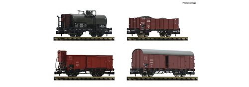 Fleischmann 880907 4-delt godsvogns sæt, DRB, ep II, SPOR N