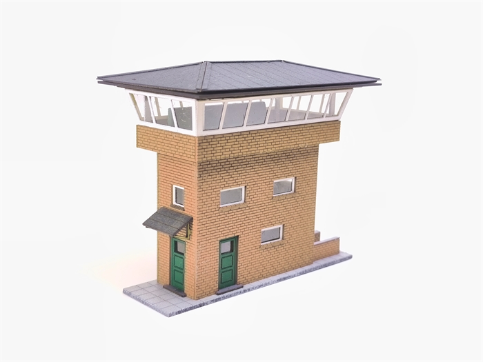 Hobbytrade 87267 Moderne Blokpost, gul, H0