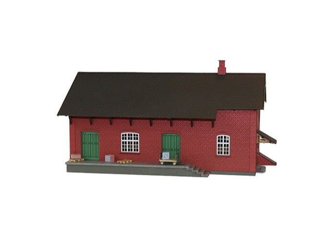 Hobbytrade 87245 Pakhus i røde sten, Laserskåret, H0, 