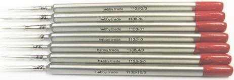Hobbytrade 1138-3/0 pensel med trekantet skaft, mårhår, str 3/0