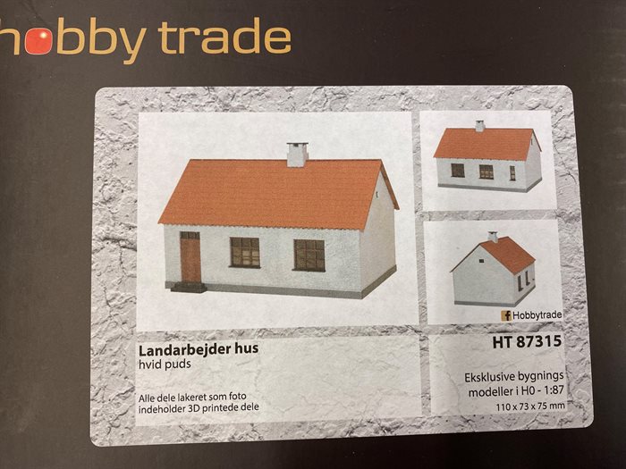 Hobbytrade 87315 Landarbejderhus, hvid puds, H0