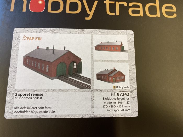 Hobbytrade 87242 To-ports remise til skinner med ballast, H0