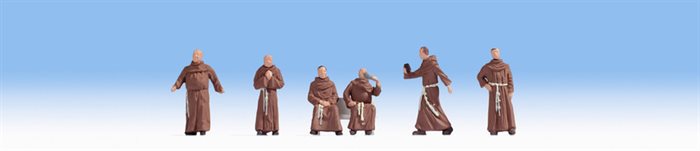 Noch 15401 Munke, seks stk, H0