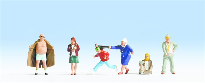 Noch 15565 Byscener, seks forskellige figurer, H0