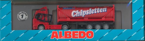 Albedo 320008 Chipsletten, Volvo lastbil med tank, H0 NYHED 2018