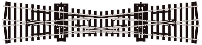 Peco SL-180 Single slip krydssporskifte, code 75, H0 