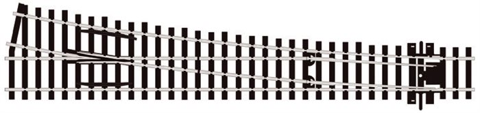 Peco SL-E 188 Højre sporskifte, code 75, H0 