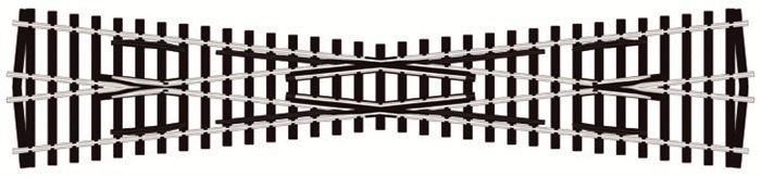 Peco SL194 Langt krydssporskifte, code 75, H0 