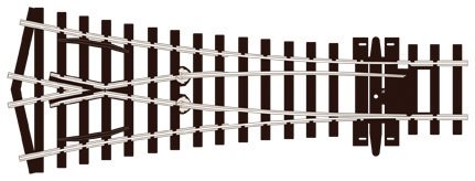 Peco SL-E 197 Y sporskifte, lille radius, code 75, H0