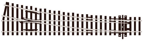 Peco SL 95 Højre sporskifte, medium radius, insulfrog,  code 100