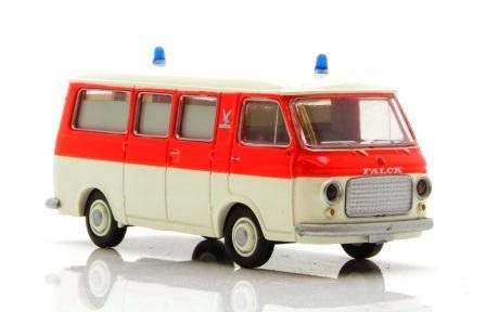 Brekina 34413 Falck ambulance, Fiat 238, hvid/orange, H0