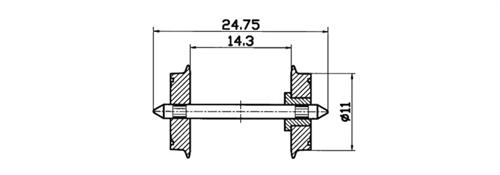 Roco 40198 DC NEM standard aksel sæt