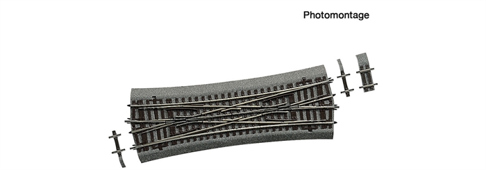 Roco 42595 Dobbelt krydsspor DKW15 med ballast, H0