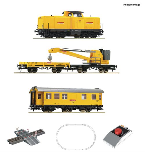 Roco 5100002 Analog Start Set: Diesellokomotive BR 212 mit Kranzug, DB AG , ep VI, KOMMENDE NYHED 2023