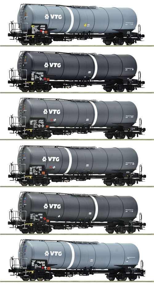 Roco 6600007 6-delt display med VTG tankvogne, ep VI, H0