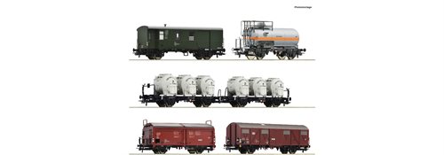 Roco 6600018 6-tlg. Set: Güterzug, DB, ep IV, KOMMENDE NYHED 2023