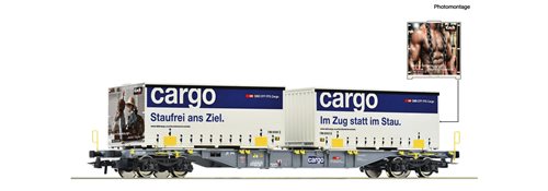Roco 6600028 Containertragwagen, SBB Cargo, ep VI, KOMMENDE NYHED 2023