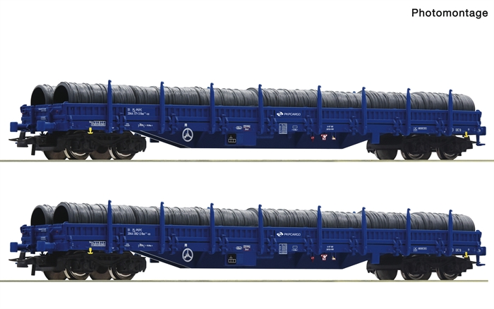 Roco 6600099 2-delt sæt: Kæpskinnevogne, PKP Cargo ep VI, KOMMENDE NYHED 2024