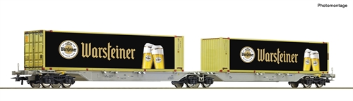 Roco 6600320 Container dobbelt fladvogn, Warsteiner, KOMMENDE NYHED 2026