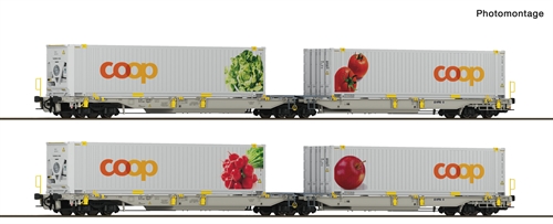 Roco 6600322 2 stk. Sæt 1: T2000 dobbeltlomme ledvogn, railCare KOMMENDE NYHED 2026