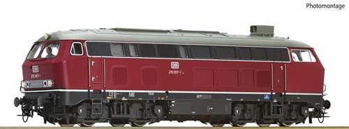 Roco 70765 Diesellokomotive 210 007-1, DB, ep IV, DC,  H0 KOMMENDE NYHED 2022