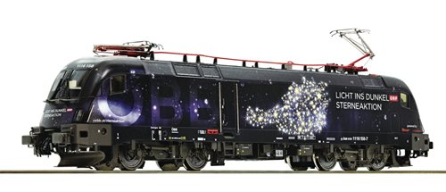 Roco 73238 Ellokomotiv 1116 158, ÔBB, med Lys i Mørket - Design, DC NYHED 2017