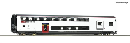 Roco 74714 Doppelstockwagen 1. Klasse mit Gepäckabteil, SBB, ep VI, H0 