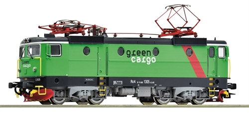 Roco 7520007 El- lokomotiv Rc4 1305, Green Cargo, SJ, AC Sound
