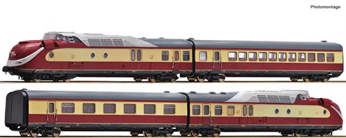 Roco 7710002 4-det sæt: Gasturbine lokomotivsæt BR 602, DB, DC, ep IV