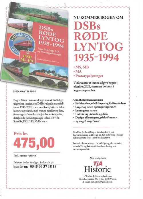 Tja Historic 8 DSB's røde lyntog 1935-1994