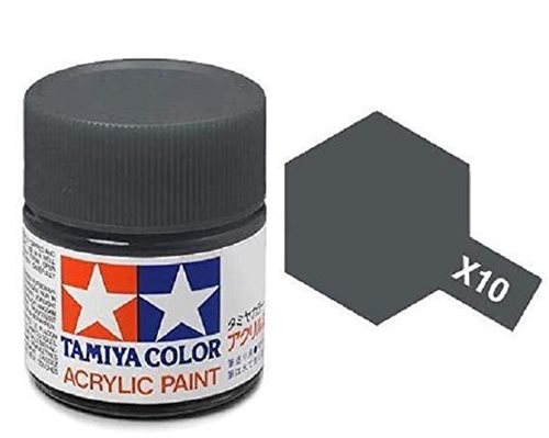 Tamiya 81510 Akryl maling, X-10, Våbenmetal, 10 ml
