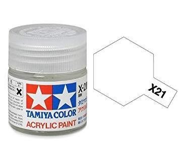 Tamiya 81521 Akryl maling, X-21, Mat base, 10 ml