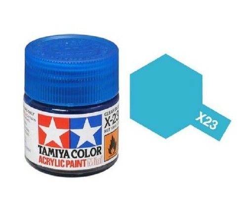 Tamiya 81523 Akryl maling, X-23, Clear blue, 10 ml