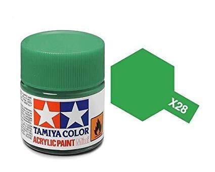 Tamiya 81528 Akryl maling, X-28, Park Grøn, 10 ml