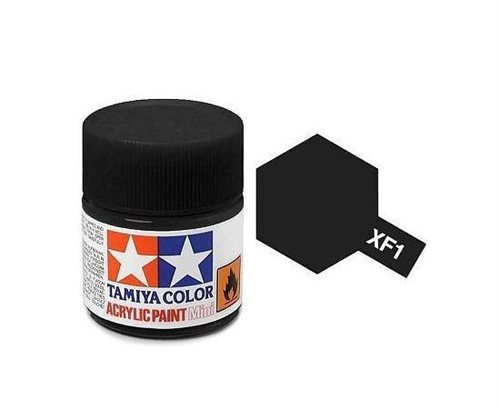 Tamiya 81701 Akryl maling, XF01, Flat Black, 10 ml