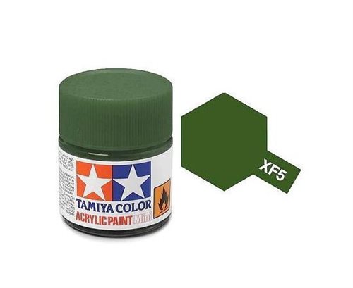 Tamiya 81705 Akryl maling, XF05, Flat green, 10 ml