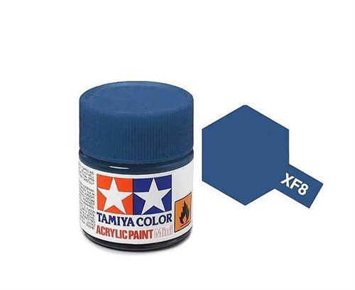 Tamiya 81708 Akryl maling, XF08, Flat blue, 10 ml