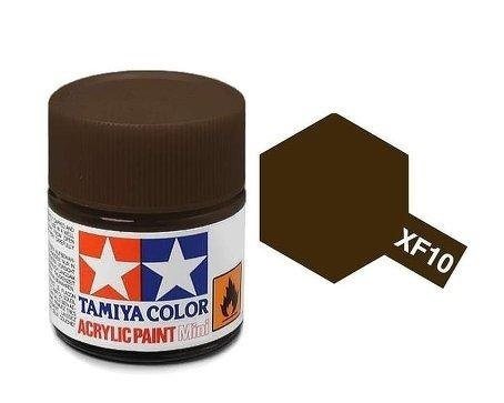 Tamiya 81710 Akryl maling, XF10, Mat brun, 10 ml
