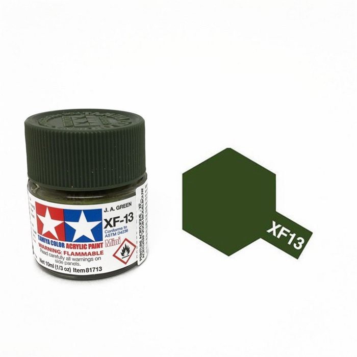 Tamiya 81713 Akryl maling, XF13, J. A. grøn, 10 ml