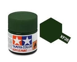 Tamiya 81726 Akryl maling, XF26, Deep green, 10 ml