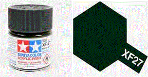 Tamiya 81727 Akryl maling, XF27, Sort grøn, 10 ml
