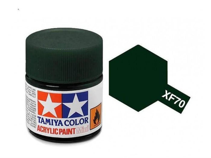 Tamiya 81770 Akryl maling, XF70, Mørk grøn 2, 10 ml