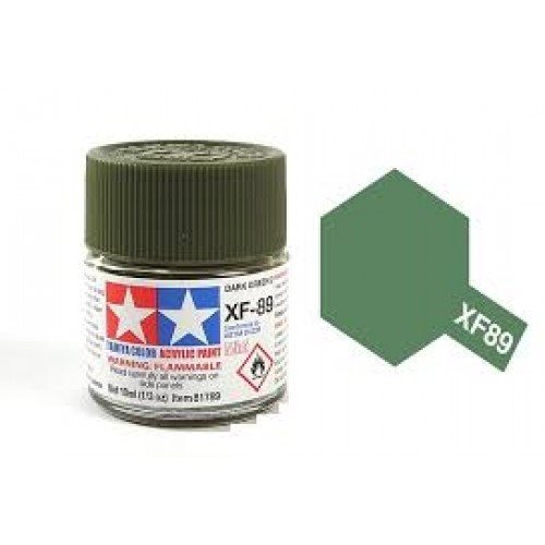 Tamiya 81789 Akryl maling, XF89, Mørk grøn 2, 10 ml