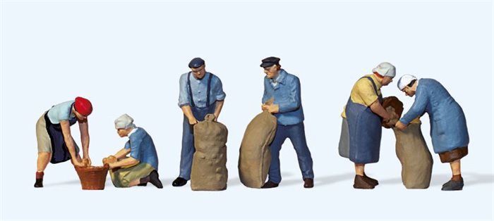 Preiser 10605 Kartoffelhøst, seks figurer, H0