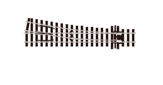 Peco SL-e1495 Sporskifte , mellem radius, højre H0m, code 75