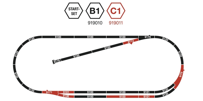 Fleischmann 919011 Skinnesæt C1 