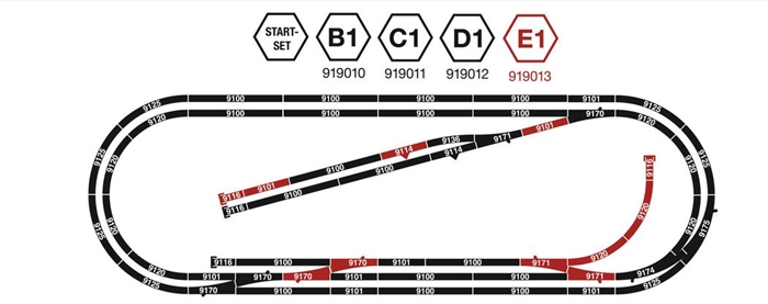 Fleischmann 919013 Skinnesæt E1 