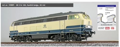 ESU 31001 BR V160 130, Ocean blå, DC/AC