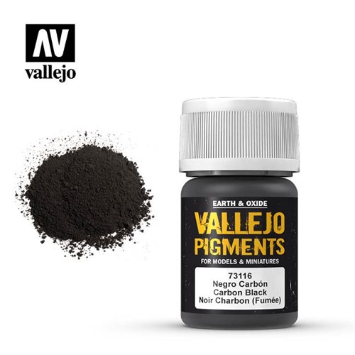 Vallejo 73116 Carbon (røg) sort pulver